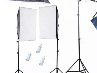 Studio Light Soft Box And Boomstand Light 3pcs In