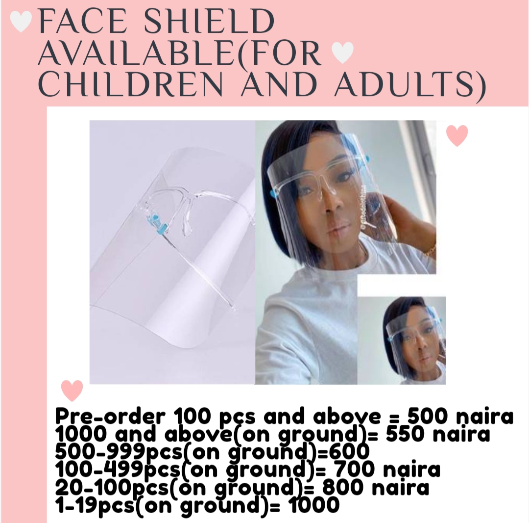 Adult face shields available at affordable prices